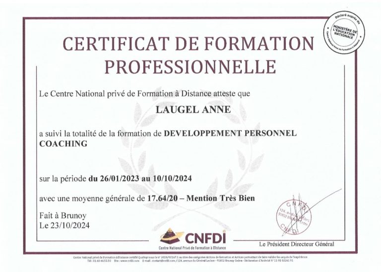 Certificat de formation professionnelle